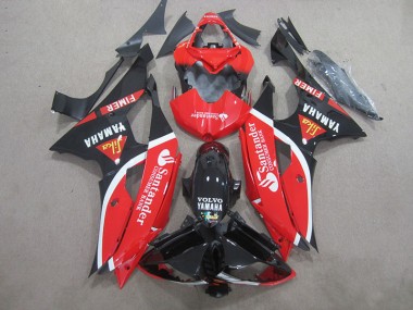 Loja Carenagem Moto Yamaha R6 08-16 - Preto Vermelho Branco Santander