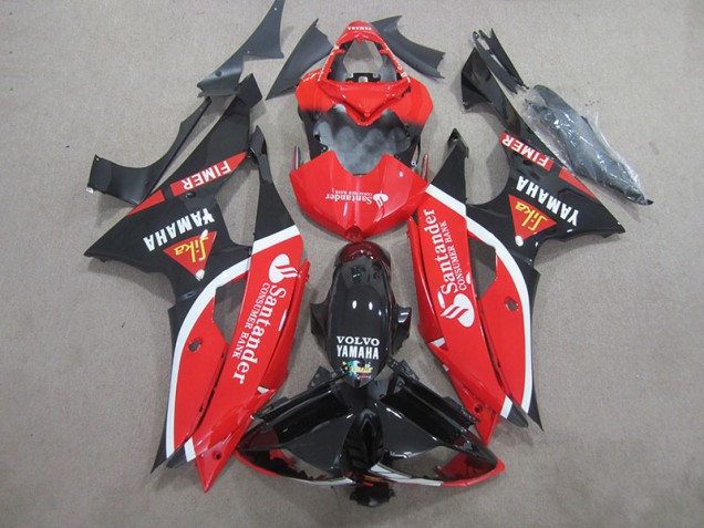 Loja Carenagem Moto Yamaha R6 08-16 - Preto Vermelho Branco Santander Loja Carenagem Moto Yamaha R6 08-16 - Preto Vermelho Branco Santander