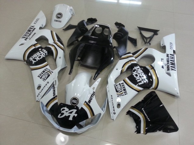 Loja Carenagem Moto Yamaha R6 98-02 - Branco Preto Loja Carenagem Moto Yamaha R6 98-02 - Branco Preto
