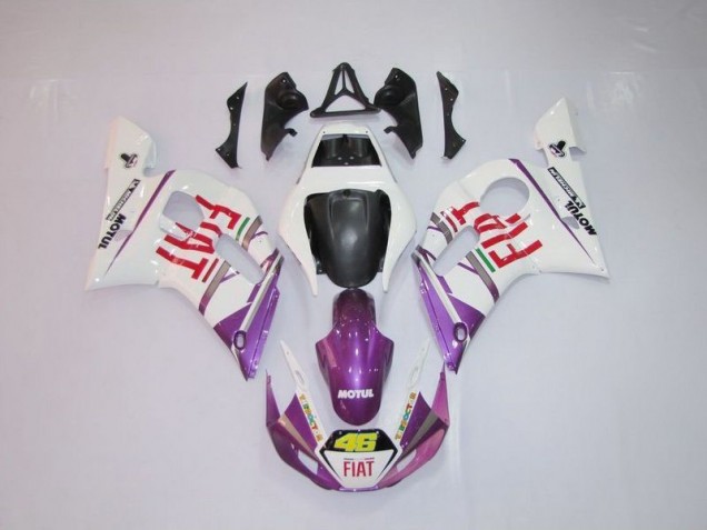 Loja Carenagem Moto Yamaha R6 98-02 - Branco Roxo Fiat 46 Loja Carenagem Moto Yamaha R6 98-02 - Branco Roxo Fiat 46