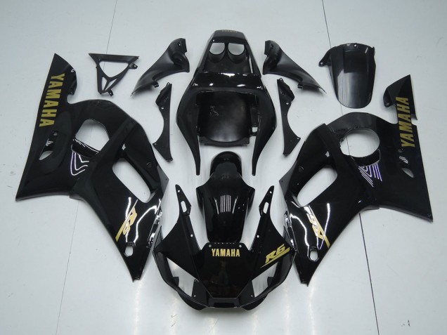 Loja Carenagem Moto Yamaha R6 98-02 - Preto Brilhante Ouro Adesivo Loja Carenagem Moto Yamaha R6 98-02 - Preto Brilhante Ouro Adesivo