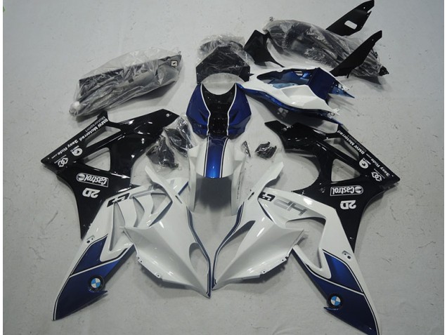 Loja Carenagem & Plástico Moto BMW S1000RR 09-14 - Branco Azul