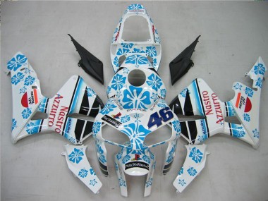 Loja Carenagem & Plástico Moto Honda CBR 600RR 05-06 - Branco Azul Nastro Azzurro 46