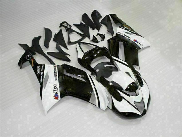 Loja Carroçaria Moto Kawasaki ZX6R 07-08 - Preto Branco Loja Carroçaria Moto Kawasaki ZX6R 07-08 - Preto Branco