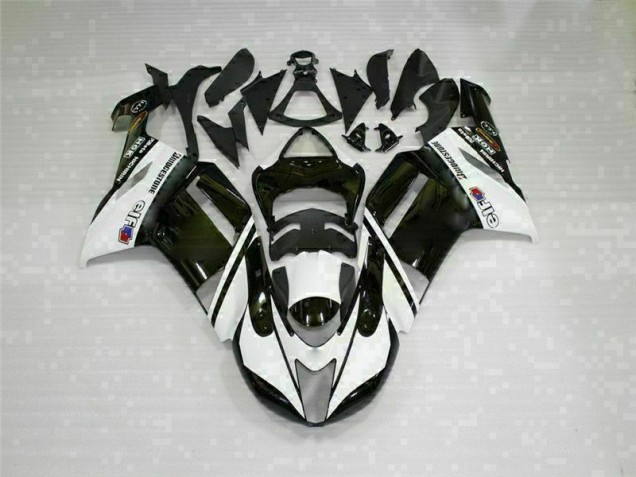 Loja Carroçaria Moto Kawasaki ZX6R 07-08 - Preto Branco Loja Carroçaria Moto Kawasaki ZX6R 07-08 - Preto Branco