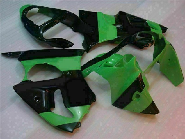 Loja Injeção Kit Carenagem Kawasaki ZX6R 00-02 - Verde Preto Loja Injeção Kit Carenagem Kawasaki ZX6R 00-02 - Verde Preto