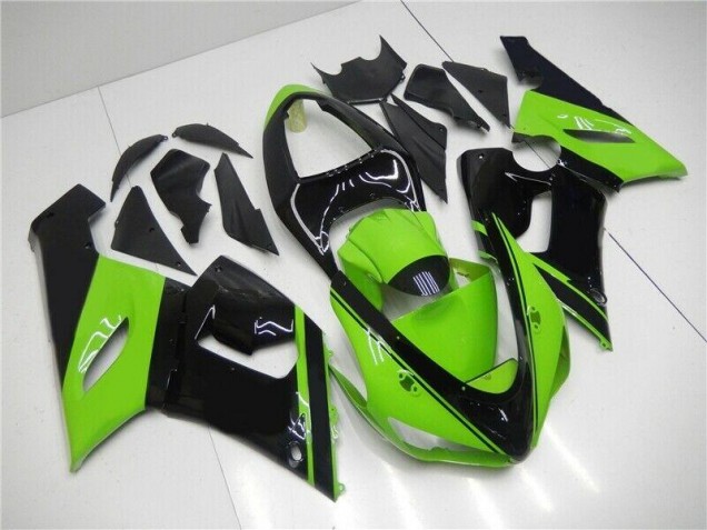 Loja Injeção Kit Carenagem Kawasaki ZX6R 05-06 - Verde Preto Loja Injeção Kit Carenagem Kawasaki ZX6R 05-06 - Verde Preto