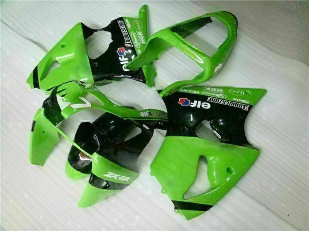 Loja Injeção Kit Carenagem Moto Kawasaki ZX6R 00-02 - Verde Preto Loja Injeção Kit Carenagem Moto Kawasaki ZX6R 00-02 - Verde Preto