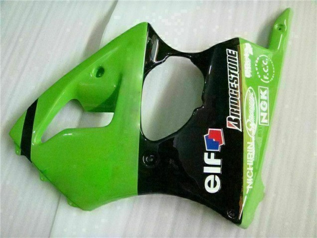 Loja Injeção Kit Carenagem Moto Kawasaki ZX6R 00-02 - Verde Preto Loja Injeção Kit Carenagem Moto Kawasaki ZX6R 00-02 - Verde Preto
