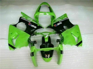 Loja Injeção Kit Carenagem Moto Kawasaki ZX6R 00-02 - Verde Preto