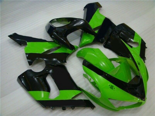Loja Injeção Kit Carenagem Moto Kawasaki ZX6R 05-06 - Verde Preto Loja Injeção Kit Carenagem Moto Kawasaki ZX6R 05-06 - Verde Preto