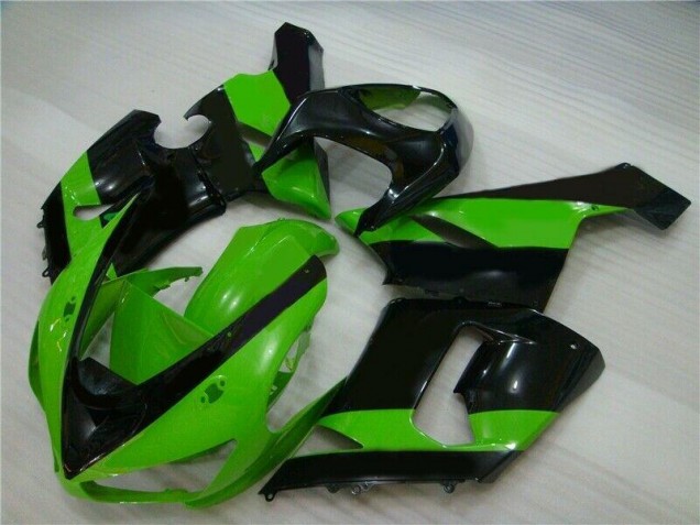 Loja Injeção Kit Carenagem Moto Kawasaki ZX6R 05-06 - Verde Preto Loja Injeção Kit Carenagem Moto Kawasaki ZX6R 05-06 - Verde Preto