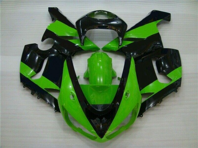Loja Injeção Kit Carenagem Moto Kawasaki ZX6R 05-06 - Verde Preto Loja Injeção Kit Carenagem Moto Kawasaki ZX6R 05-06 - Verde Preto