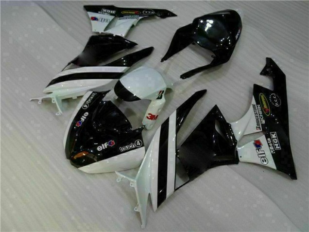 Loja Injeção Kit Carenagem Moto Kawasaki ZX6R 09-12 - Preto Branco 3M Touch4 Loja Injeção Kit Carenagem Moto Kawasaki ZX6R 09-12 - Preto Branco 3M Touch4