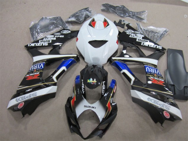 Loja Injeção Kit Carenagem Moto Suzuki GSXR 1000 K7 07-08 - Preto Branco Azul Loja Injeção Kit Carenagem Moto Suzuki GSXR 1000 K7 07-08 - Preto Branco Azul