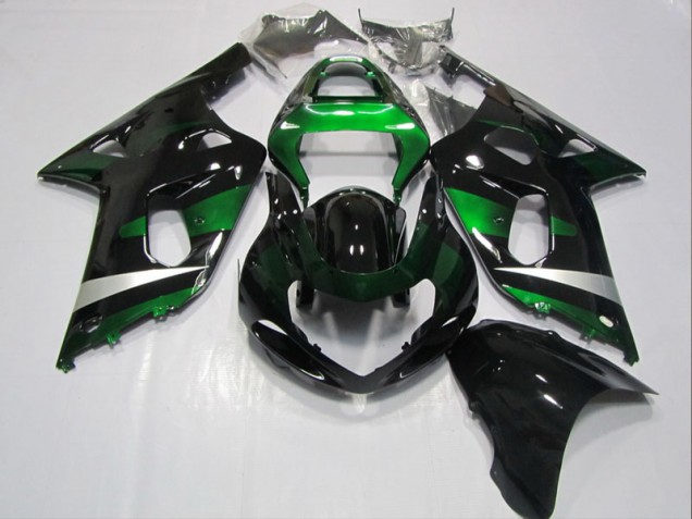 Loja Injeção Kit Carenagem Moto Suzuki GSXR 600 K1 K2 K3 01-03 - Preto Verde Loja Injeção Kit Carenagem Moto Suzuki GSXR 600 K1 K2 K3 01-03 - Preto Verde