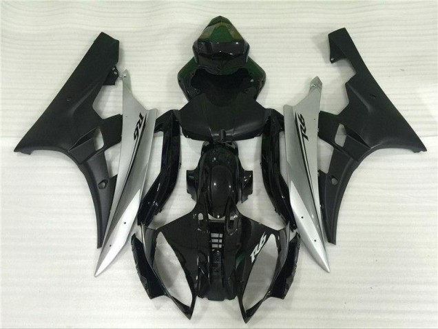 Loja Injeção Kit Carenagem Moto Yamaha R6 06-07 - Prata Preto Loja Injeção Kit Carenagem Moto Yamaha R6 06-07 - Prata Preto