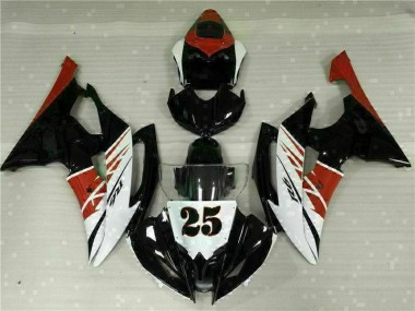 Loja Injeção Kit Carenagem Moto Yamaha R6 08-16 - Branco Preto