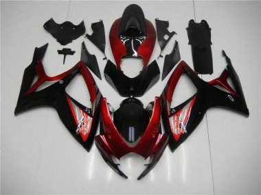 Loja Injeção Kit Carenagem Suzuki GSXR 600 / 750 K6 06-07 - Vermelho Preto