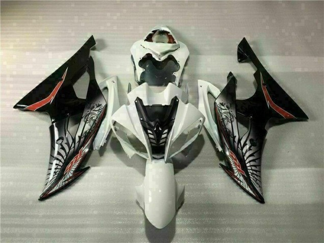 Loja Injeção Kit Carenagem Yamaha R6 08-16 - Branco Preto Loja Injeção Kit Carenagem Yamaha R6 08-16 - Branco Preto
