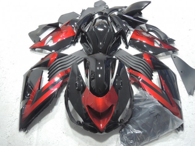 Loja Injeção Kits Carenagem Moto Kawasaki ZX14R ZZR 1400 06-11 - Preto Vermelho Loja Injeção Kits Carenagem Moto Kawasaki ZX14R ZZR 1400 06-11 - Preto Vermelho