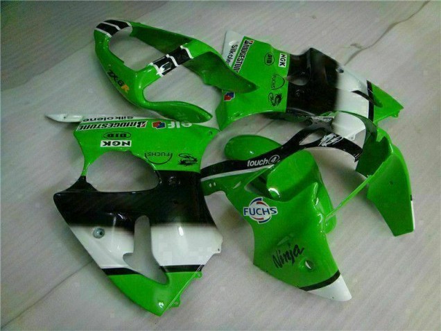 Loja Injeção Kits Carenagem Moto Kawasaki ZX6R 00-02 - Verde Preto Loja Injeção Kits Carenagem Moto Kawasaki ZX6R 00-02 - Verde Preto