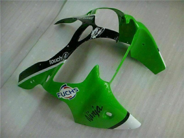Loja Injeção Kits Carenagem Moto Kawasaki ZX6R 00-02 - Verde Preto Loja Injeção Kits Carenagem Moto Kawasaki ZX6R 00-02 - Verde Preto