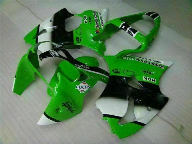 Loja Injeção Kits Carenagem Moto Kawasaki ZX6R 00-02 - Verde Preto Loja Injeção Kits Carenagem Moto Kawasaki ZX6R 00-02 - Verde Preto