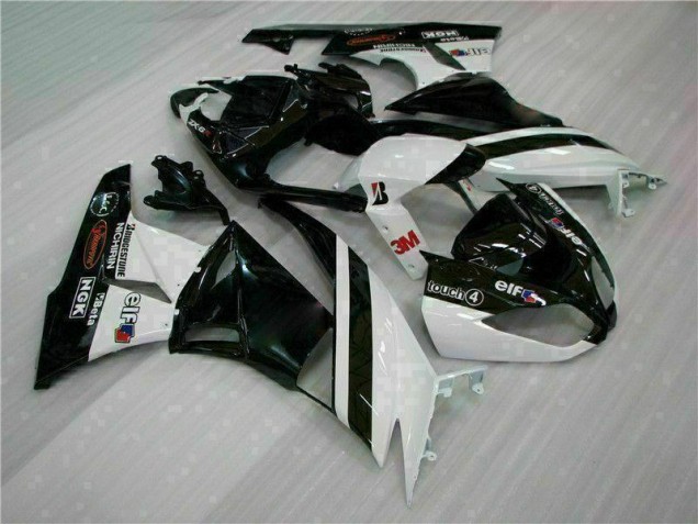 Loja Injeção Kits Carenagem Moto Kawasaki ZX6R 09-12 - Preto Branco 3M Touch4 Loja Injeção Kits Carenagem Moto Kawasaki ZX6R 09-12 - Preto Branco 3M Touch4