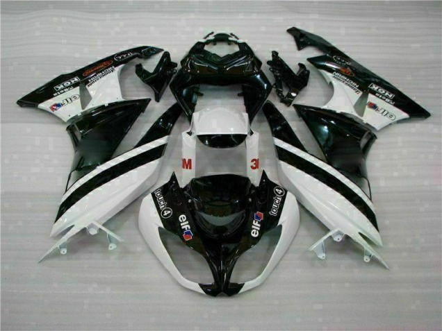Loja Injeção Kits Carenagem Moto Kawasaki ZX6R 09-12 - Preto Branco 3M Touch4 Loja Injeção Kits Carenagem Moto Kawasaki ZX6R 09-12 - Preto Branco 3M Touch4