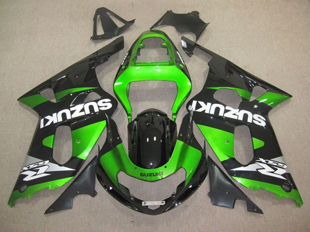 Loja Injeção Kits Carenagem Moto Suzuki GSXR 600 K1 K2 K3 01-03 - Preto Verde Loja Injeção Kits Carenagem Moto Suzuki GSXR 600 K1 K2 K3 01-03 - Preto Verde