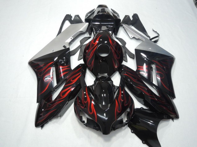 Loja Kit Carenagem Moto Honda CBR 1000RR 04-05 - Preto Vermelho Chama Loja Kit Carenagem Moto Honda CBR 1000RR 04-05 - Preto Vermelho Chama