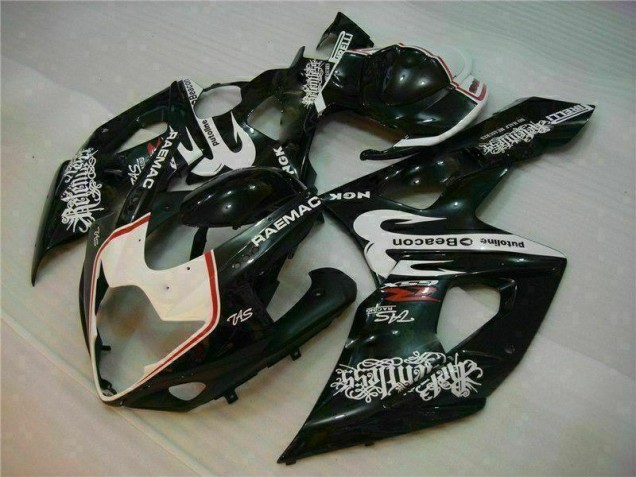 Loja Kit Carenagem Moto Suzuki GSXR 1000 K5 05-06 - Branco Preto Loja Kit Carenagem Moto Suzuki GSXR 1000 K5 05-06 - Branco Preto
