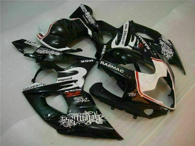 Loja Kit Carenagem Moto Suzuki GSXR 1000 K5 05-06 - Branco Preto Loja Kit Carenagem Moto Suzuki GSXR 1000 K5 05-06 - Branco Preto