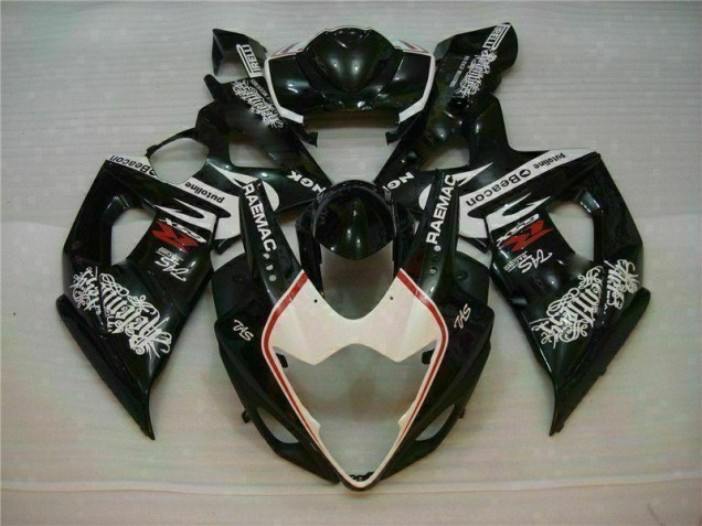Loja Kit Carenagem Moto Suzuki GSXR 1000 K5 05-06 - Branco Preto Loja Kit Carenagem Moto Suzuki GSXR 1000 K5 05-06 - Branco Preto