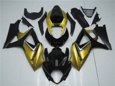Loja Kit Carenagem Moto Suzuki GSXR 1000 K7 07-08 - Ouro Preto