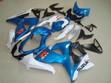 Loja Kit Carenagem Moto Suzuki GSXR 1000 K9 09-16 - Azul & Branco Estilo OEM