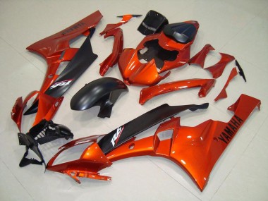 Loja Kit Carenagem Moto Yamaha R6 06-07 - Laranja Preto Fosco