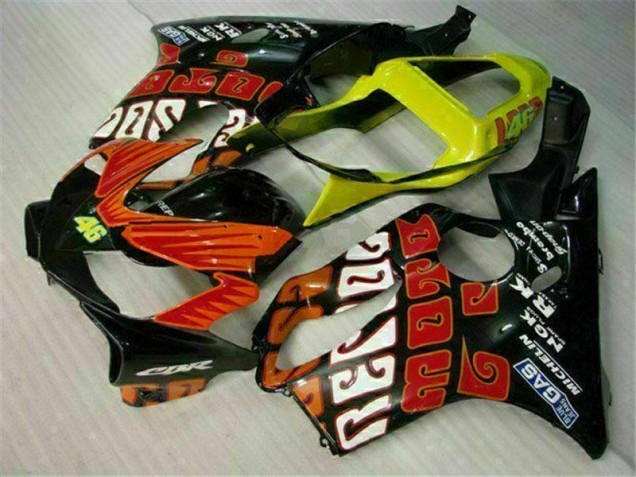 Loja Kit Completo Carenagem Moto Honda CBR 600 F4i 01-03 - Laranja Preto Loja Kit Completo Carenagem Moto Honda CBR 600 F4i 01-03 - Laranja Preto
