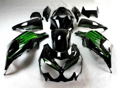 Loja Kit Completo Carenagem Moto Kawasaki EX250 08-12 - Preto Verde