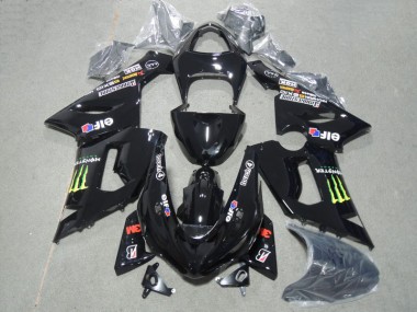 Loja Kit Completo Carenagem Moto Kawasaki ZX6R 05-06 - Preto 3M Touch4 Monster