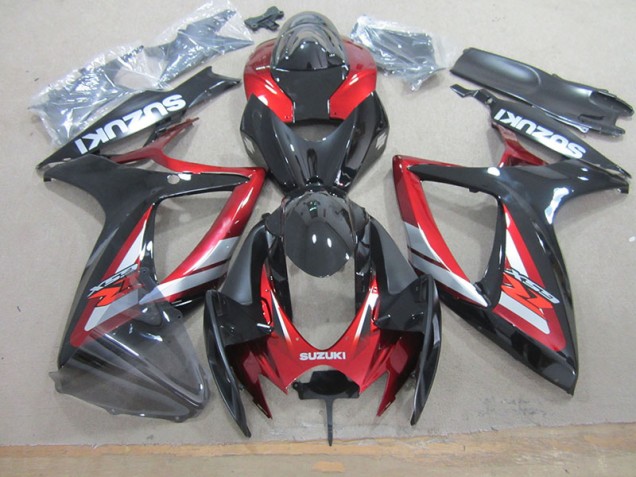 Loja Kit Completo Carenagem Moto Suzuki GSXR 750 K6 06-07 - Preto Vermelho Loja Kit Completo Carenagem Moto Suzuki GSXR 750 K6 06-07 - Preto Vermelho