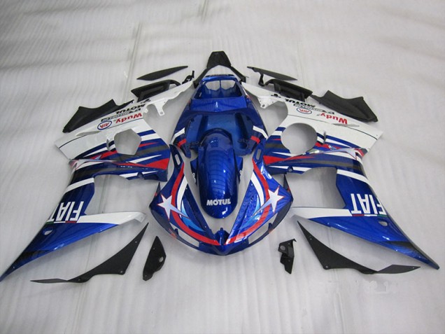 Loja Kit Completo Carenagem Moto Yamaha R6 03-05 - Azul Branco Motul Fiat Loja Kit Completo Carenagem Moto Yamaha R6 03-05 - Azul Branco Motul Fiat