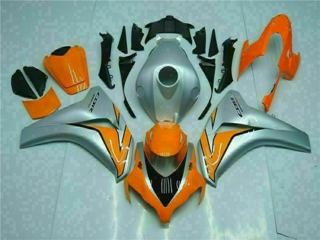 Loja Kits Carenagem Moto Honda CBR 1000RR 08-11 - Laranja Prata Loja Kits Carenagem Moto Honda CBR 1000RR 08-11 - Laranja Prata