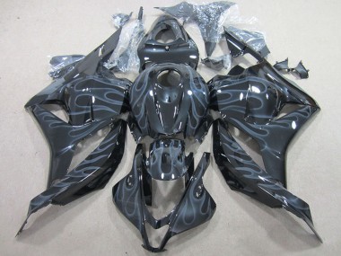Loja Kits Carenagem Moto Honda CBR 600RR 09-12 - Preto Prata Chama