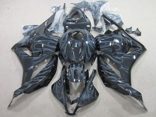 Loja Kits Carenagem Moto Honda CBR 600RR 09-12 - Preto Prata Chama Loja Kits Carenagem Moto Honda CBR 600RR 09-12 - Preto Prata Chama