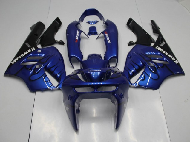 Loja Kits Carenagem Moto Kawasaki ZX9R 94-97 - Azul Preto Chama Loja Kits Carenagem Moto Kawasaki ZX9R 94-97 - Azul Preto Chama