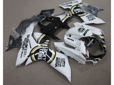 Loja Kits Carenagem Moto Suzuki GSXR 600 K11 11-21 - Branco Lucky Strike Preto Motul