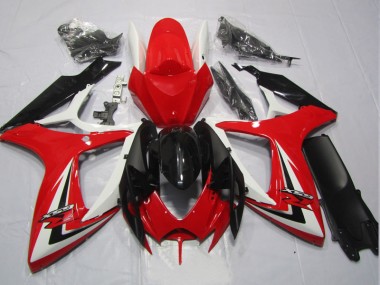 Loja Kits Carenagem Moto Suzuki GSXR 600 K6 06-07 - Preto Vermelho