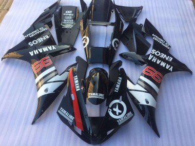 Loja Kits Carenagem Moto Yamaha R1 02-03 - Preto Branco